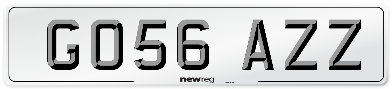 GO56 AZZ Number Plate from New Reg